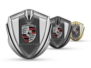 Porsche 3d Emblema Insignia Acabado Lujoso Aleación 3D Detalle